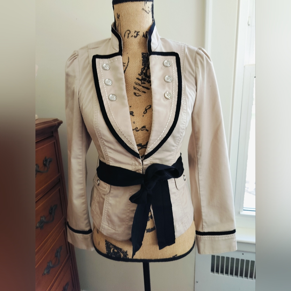 White House Black Market Cropped Military Jacket Women's